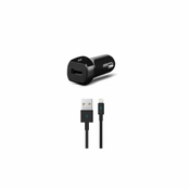 Ttec Autopunjac -  Uni 1xUSB - +Lightning cable 1,2m