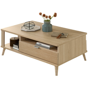 Hom`in KLUBSKA MIZA, 110/40/65 cm barve hrasta