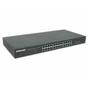 INTELLINET Switch 24-Port Neupravljiv Gigabit Ethernet, 2xSFP Port crni