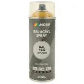 Industrijski akrilni lak sprej RAL HG 400ml Motip - RAL 1032 metlo rumena