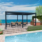 Bioklimatska pergola Antares — Samostoječa/4 x 6/Antracit/Ročni