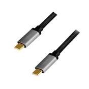 Kabel USB-C = USB-C 3.2 1,0m 20V/5A črn/siv LogiLink (CUA0107)