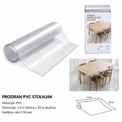 KMT PVC Stolnjak, 30 m, Providna