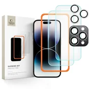1 to 3 TECH-PROTECT KALJENO STEKLO ZA IPHONE 16 PRO MAX PRILOŽENA ZAŠČITA ZA EKRAN