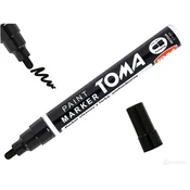 Oljni marker TOMA, 4 kosi, za barvanje JEKLA, GUMIJE, LESA, PLASTIKE IN STEKLA - ČRN