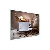 shumee Steklena zaščita za kuhalno ploščo 70x52 Coffee