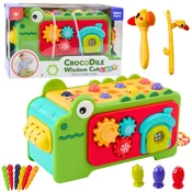 slomart LEAN TOYS Montessori izobraževalna kocka Krokodilček