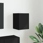 vidaXL TV stenska omara Črna 30 x 31 x 40 cm Konstruiran les