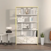 Hanah Home Polica 93,6x160x31,5cm Bela