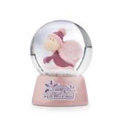 Novogodišnja glitter kugla pužic pink - 6.5cm nici 49351 ( 72025 )