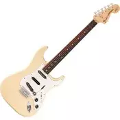 Fender Ritchie Blackmore Stratocaster Scalloped RW Olympic White Električna kitara (Rabljeno)