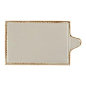 Cheese serving platter, porcelain, 30x18cm, Seasons, Grey - Porland