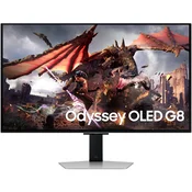 Samsung Odyssey OLED G8 G80SD (2024) 32 LS32DG800SUXEN UHD igralni zaslon 16:9, 0,03 ms GtG, 240 Hz, OLED panel.