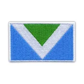 shumee Našitek VEGANSKA zastava - magnetna podlaga - vezen našitek/značka/emblem