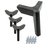 shumee Komplet 4 pohištvenih nog Anchor Loft, črne mat, višina 12 cm