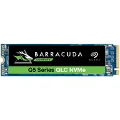 Seagate BarraCuda Q5, 500GB SSD, M.2 2280-S2 PCIe 3.0 NVMe, Read/Write: 2,300 / 900 MB/s