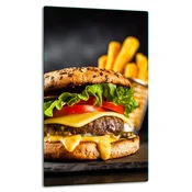 shumee Steklena plošča, pult, 30x52 hamburger