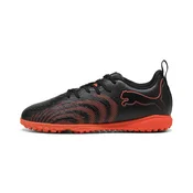 PUMA FUTURE 9 PLAY Turf Youth, Shoes, Black/Glowing Red/Strongray, 37.5