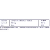 DH SYSTEM Vitamin C 750 + cink, DIREKT, 20 vrečic