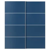 MEHAMN Par drsnih vrat, bela/dvostransko modra, 200x236 cm