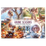 Anime Seasons: Ein Kalender voller lebendiger Manga-Szenen (Wandkalender 2026 DIN A4 quer), CALVENDO Monatskalender