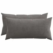 vidaXL Prevleka za blazino 2 pcs HEERLEN Temno siva 40 x 70 cm