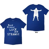 David Gilmour Luck & Strange Logo (Back Print & Ex-Tour) Blue L Majica