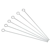 Set of 6 kebab skewers, stainless steel, 30 cm - Kitchen Craft