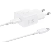 Polnilnik Samsung EP-T2510EWE + EP-DN980BWE USB-C 25W potovalni polnilec + USB-C podatkovni kabel bel (OOB pakiranje) (57983121789)
