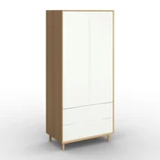 Bessagi Home omara Za Oblačila Marlo, Bela, Barve Hrasta, Š. 100cm