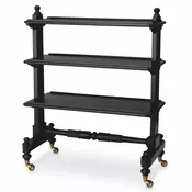 Casa Padrino Luxury Serving Trolley Black/Antique Brass 107.5 cm - Hotel Accessories