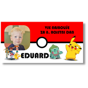Personal Rojstnodnevni transparent s sliko - Pokemon Dimenzije transparenta: 130 x 260 cm