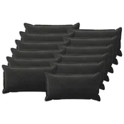 vidaXL Prevleka za blazino 12 pcs HOUTEN Črna 40 x 80 cm Žamet