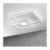 Ondaluce - LED prigušiva plafonska svetiljka DOWEL LED/46W/230V 55x55 cm srebrna