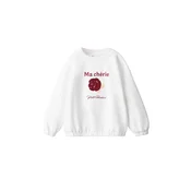 MANGO KIDS Majica CHERIE bež/kremna/rdeča
