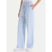 Nautica Hlače iz tkanine W126-NALTR-1020-23X Svetlo modra Wide Leg