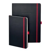 Zvezek, ekskluziven, A5, črtan, 97 strani, trda vezava, SIGEL Conceptum Red Edition, črno-rdeč