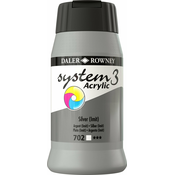 Daler Rowney System3 Akrilna barva Silver Imitation 500 ml 1 kos