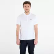 Majice LACOSTE Short Sleeved Ribbed Collar Shirt White 5