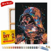 shumee Slika po številkah z okvirjem Abstraktna Darth Vader 50x70 cm