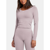 Majica z dolgimi rokavi za vadbo Under Armour Train Seamless vijolična barva, 1379150