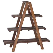 Sklopivi stalak s policom s pohranom Smeda 79.5 x 35 x 112 cm