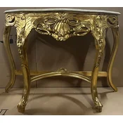 Casa Padrino baroque console gold/cream - Handmade solid wood console table with marble top - Antique style console - Antique style furniture - Baroque furniture - Baroque furnishings