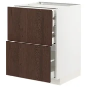 METOD/MAXIMERA Podstav omr 2lč/2nzk/1sre/1vsk prd, bela/Sinarp rjava, 60x60 cm