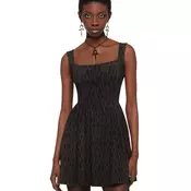 Ženska obleka KILLSTAR - Mortalis - Black Tartan - KSRA014207