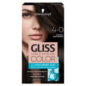 , Schwarzkopf Gliss Color Care & Moisture barva za lase, 4-0 Natural Dark Brown