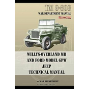 TM 9-803 Willys-Overland MB and Ford Model GPW Jeep Technical Manual