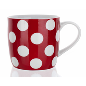 Banquet Keramični vrč DOTS 310 ml, rdeč, komplet 6 kosov