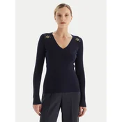 Fracomina Pulover FR25WT7025K43301 Mornarsko modra Slim Fit