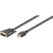 HDMI 19 - DVI-D M-M kabel 3m